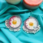 UV Resin earrings ✨||rose preserved earrings||diy earrings